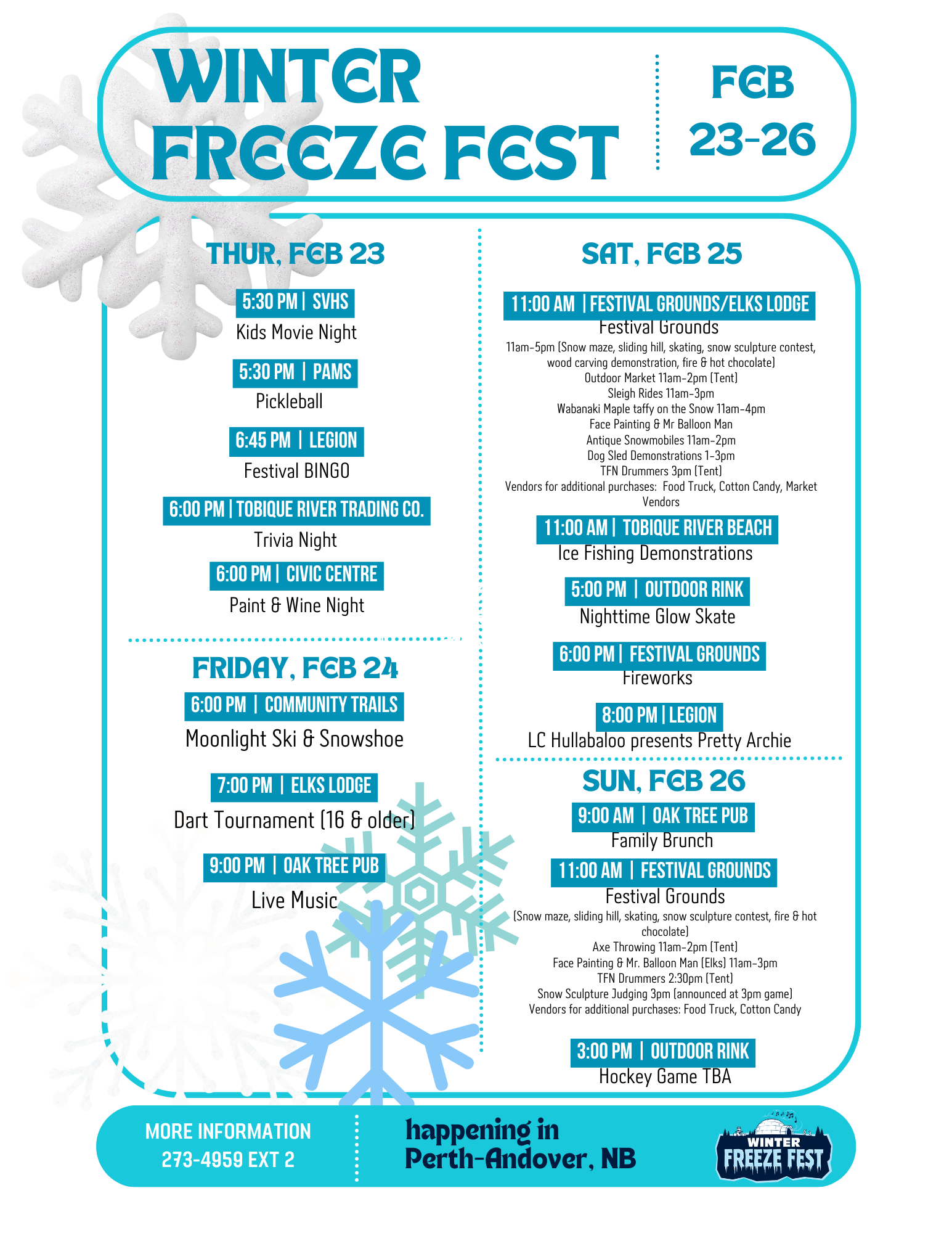 Winter Freeze Schedule Feb 3
